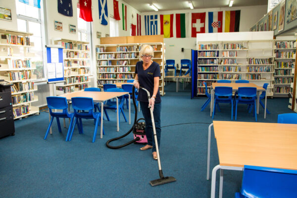 school library cleaning